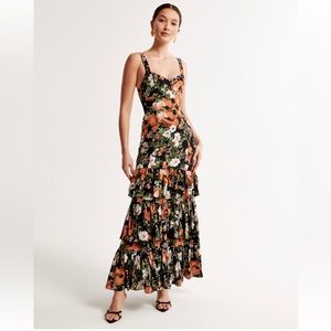 Abercrombie & Fitch Ruffle Tiered Maxi